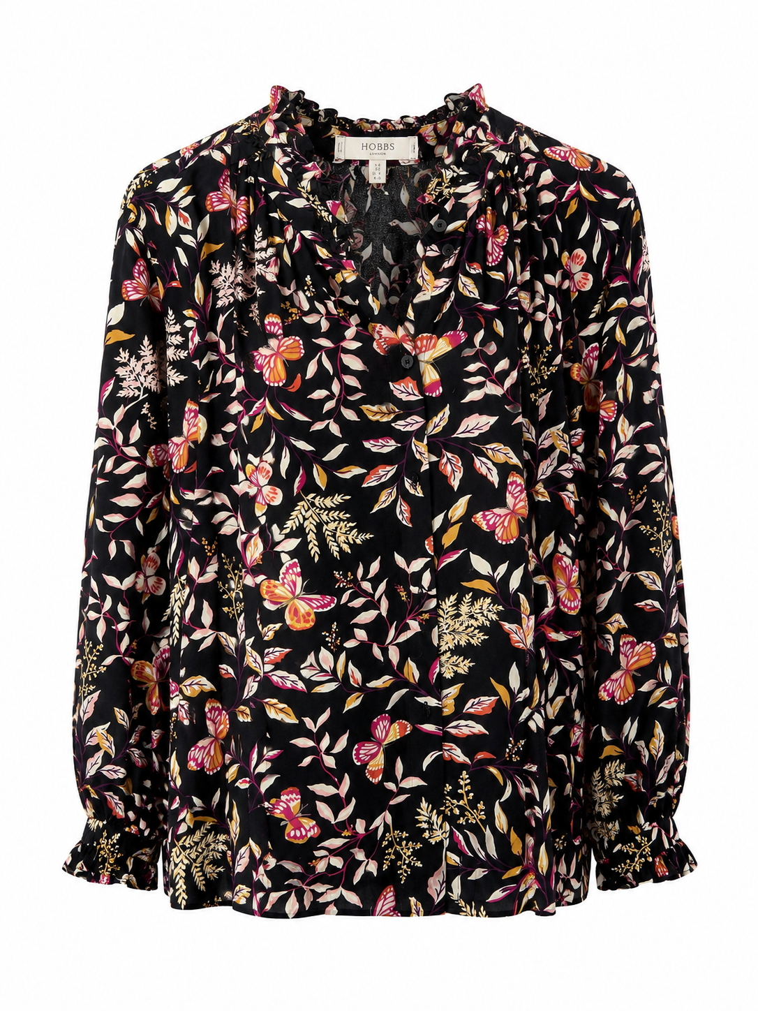 Hobbs Navy Floral Blouse