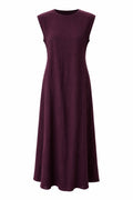 Burgundy Linen Dress